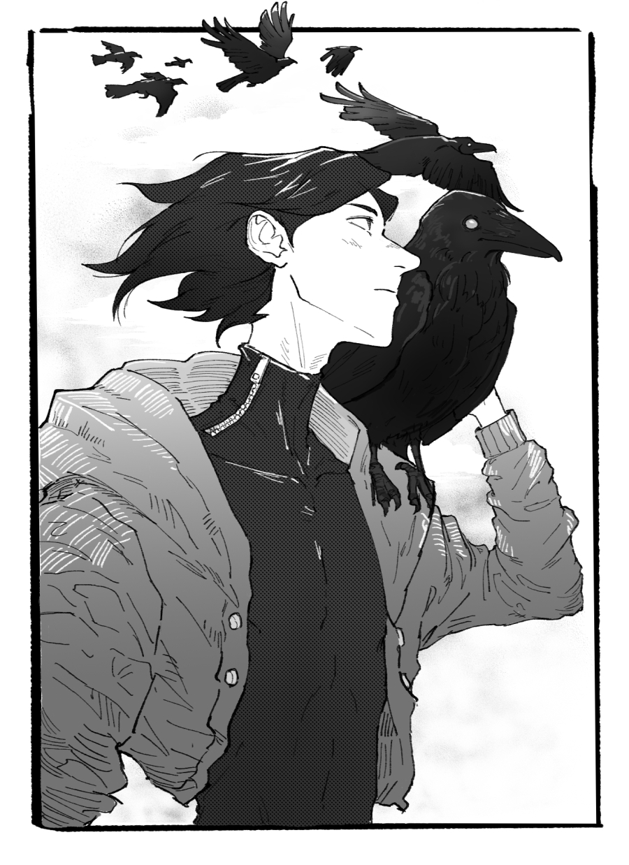 inktober artwork: raven
